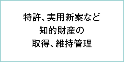 特許、実用新案など知的財産の取得、維持管理